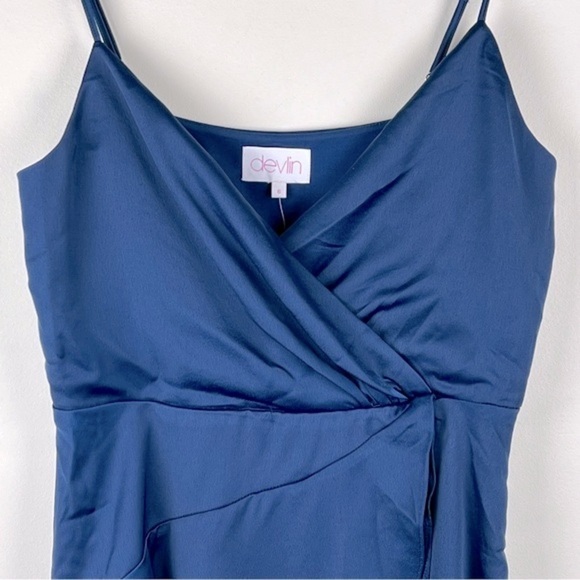 Devlin | Betsy Flirty Mini Slip Dress Poseidon Blue | 6 - Picture 3 of 11